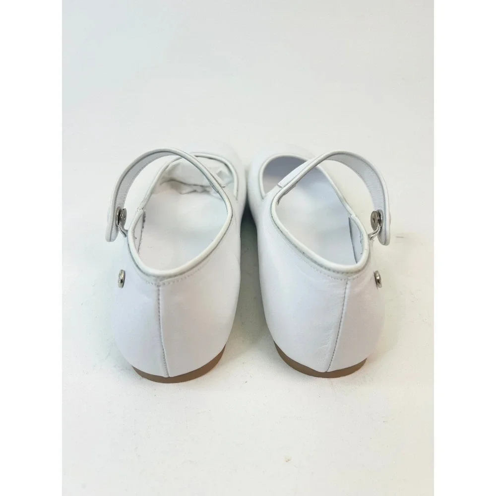 Manuela de Juan Robine I White Nappa Leather Mary Jane Flats Kids 35 EU / 3.5 US
